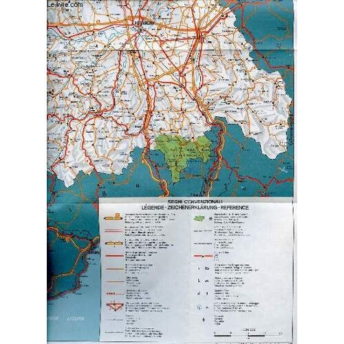 Carte - Piemonte Turistico - Assessorato Regionale Al Turismo. Carte Dépliante En Couleurs De Dimension : 75 X 60 Cm Environ.