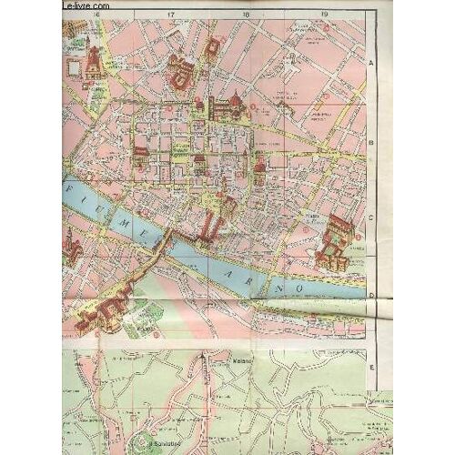 Carte - Firenze : Scandini, Peretola, Castello, Rovezzano. Plan De La Ville, Stadtplan, Map Of The City. Pianta Della Cita.