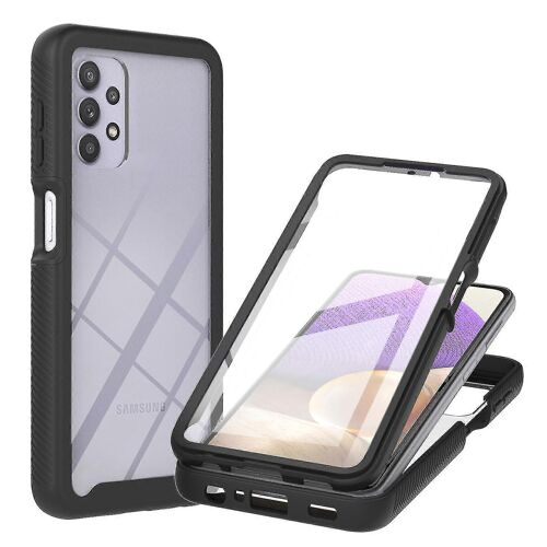 Étui Pour Samsung Galaxy A32 4g Screenprotector Bumper Transparent - Noir