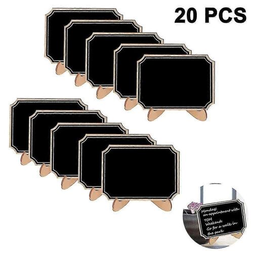 20 Pack Mini Tableaux Enseignes, Cartes de Place Panneaux De Nourriture Tableaux Noirs Pour Numéros de Table