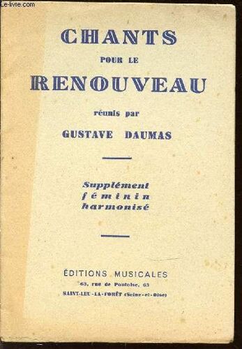 Chants Pour Le Renouveau - Supplement Feminin Harmonise.
