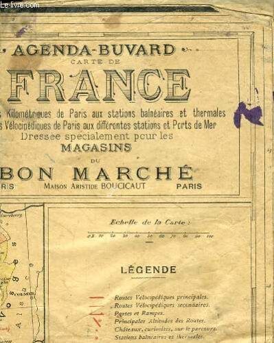 Agenda-Buvard, Carte De France
