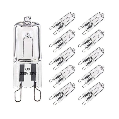 Lot De 10 G9 Ampoule 33w Blanc Chaud, Halogène G9 Pour Tolérance De Four De 300c, G9 Ampoules Capsule Filament 420lm 230v
