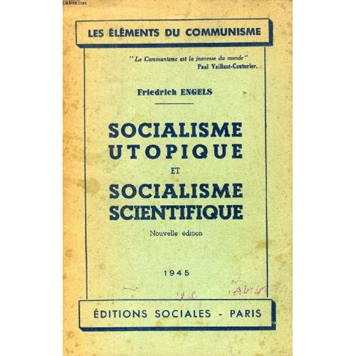 Socialisme Utopique Et Socialisme Scientifique