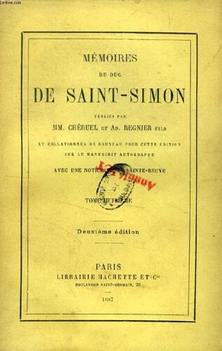 Memoires Du Duc De Saint-Simon, Tome Viii