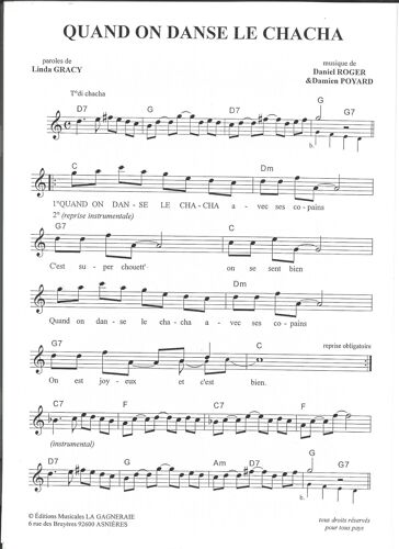 "Quand On Danse Le Chacha" + "Tout Le Monde Veut Des Vacances" (2 Cha-Cha)