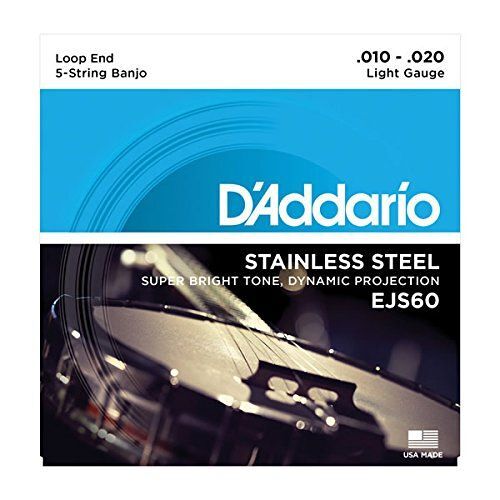 D'addario Ejs60 Light 10-20 - Jeu De Cordes Banjo 5 Cordes