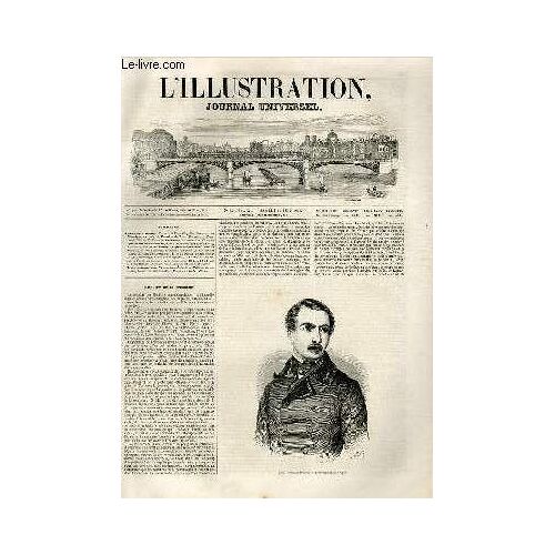 L'illustration Journal Universel N° 277 - Histoire De 1« Semaine. Portrait De Louis-Napoléon Bonaparte. ¿ Chronique Musicale. ¿ Courrier De Paris. Promenade À Fran-Chard; Hôtel De M. Thiers. ...