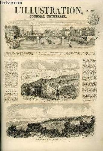 L'illustration Journal Universel N° 643-Histoire De La Semaine. ¿ Les Chemins De Fer. ¿ Courrier De Paris.¿Bälde L'hôtelde Ville, À Paris. ¿ Exposition Universelle De L'industrie. ¿ ...