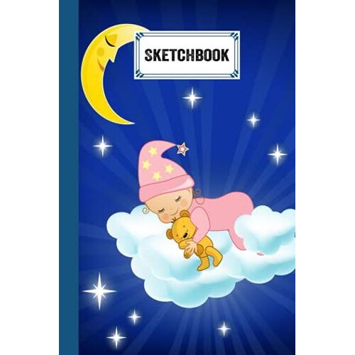 Sketchbook: Blank White Pages For Painting, Drawing, Writing, Sketching And Doodling, 120 Pages, Size 6" X 9" | Baby Sleeping Cover By Ludmila Breuer