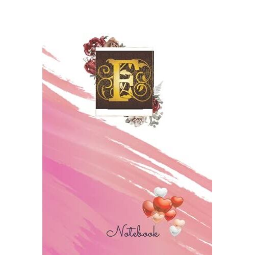 Notebook: Luxury Initial Monogram Letter A Notebook. Gold Floral Design Lined Journal & Diary For Writing & Notes For Kids,Girls And Women 110 Pages , Size 6x9 Inches