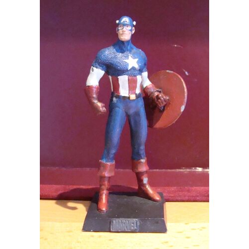 [ Eaglemoss ] Marvel Super Heroes : Captain America ( Figurine En Plomb Peinte À La Main - 2006 ) 