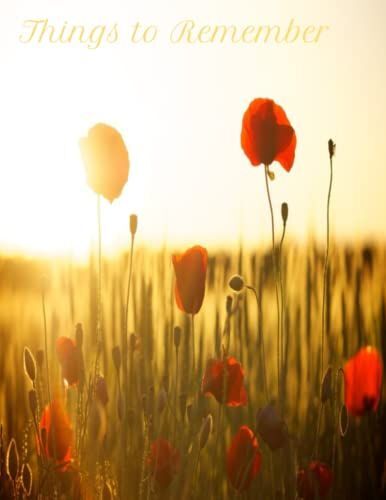 Things To Remember: 100 Page College Ruled Notebook