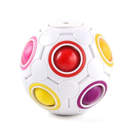 Cube Magique Anti-Stress Arc-En-Ciel, Puzzle, Football, Jouets D'apprentissage Éducatifs Pour Enfants Adultes, Jouets Anti-Stress