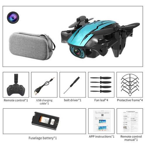Mini Drone Rc Avec Caméra 4k, Wifi, Fpv, Photographie Professionnelle, Pliable, Télécommande, Quadcopter, Hélicoptère, Jouets Pour Garçons-Générique