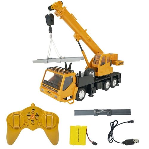 Camion Benne Radiocommandé Rc Pour Garçon, Gros Engin Jaune, Modèle Réduit, Pour La Plage, Véhicule De Transport, Joli Cadeau De Noël Ou D'anniversaire Pour Les Enfants,