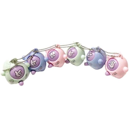 Porte-clés Boxer Pendant, 6 pièces, Boxer, ¿ufs durs, ciseaux en papier, créatif, petit cadeau amusant, prix Durable, couleur aléatoire