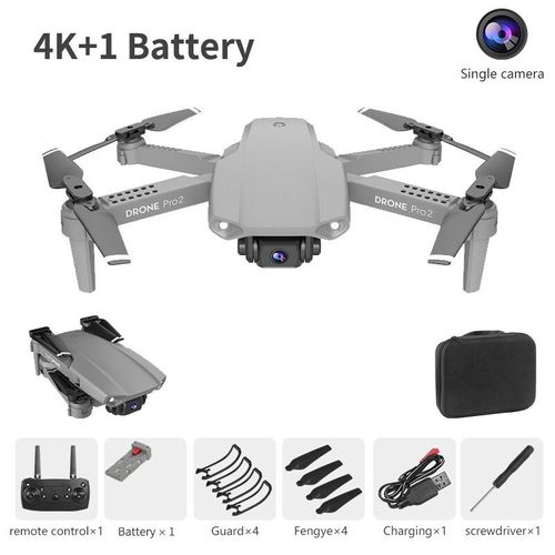 Mini Drone Rc E99 Pro2 4k 1080p 720p, Double Caméra, Wifi Fpv, Photographie Aérienne, Hélicoptère Pliable, Quadcopter, Jouets-Générique