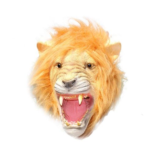 Masque De Lion En Latex, Masque D'animal, Accessoires De Fête De Bal Amusants, Couvre-Chef De Décoration D'halloween Cosplay, Masque De Modélisation D'horreur