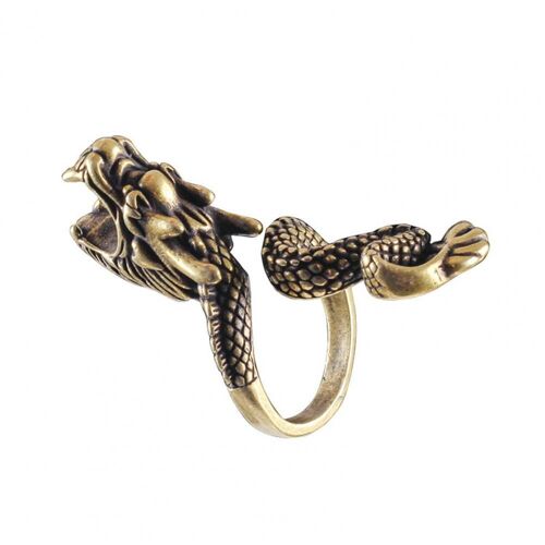 Porte-Cigarette rétro Dragon avec pince à doigt en Bronze, ouverture réglable, en cuivre, pour jeux de fumer