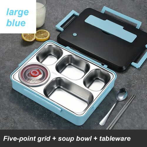 Boîte À Déjeuner En Acier Inoxydable 1200/1500/2000ml Pour Enfants, Contenant Alimentaire, Boîte À Bento Scellée, Isolation Carrée, Compartiments De Vaisselle
