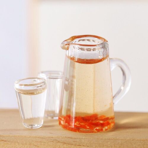 Maison De Poupée Portable, 1 Ensemble, Mini Bouteille De Thé Durable, Mini Tasse Légère, Artisanat Raffiné Pour Enfants