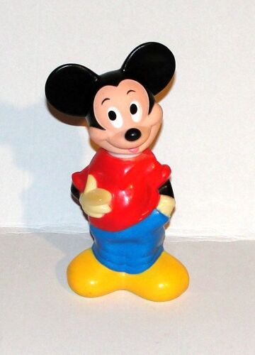 Figurine Mickey Vintage Ancien Contenant De Bain Disney 23 Cm