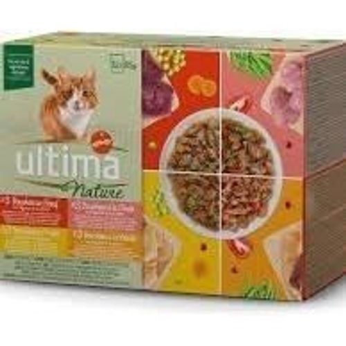 Ultima Pâtée A La Volaille. Poulet & Dinde Pour Chat - 12 Portions De 85 G