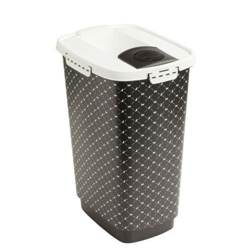 Conteneur A Croquette B&w Chat/Chien 25 L -33 X 25 X 53 Cm