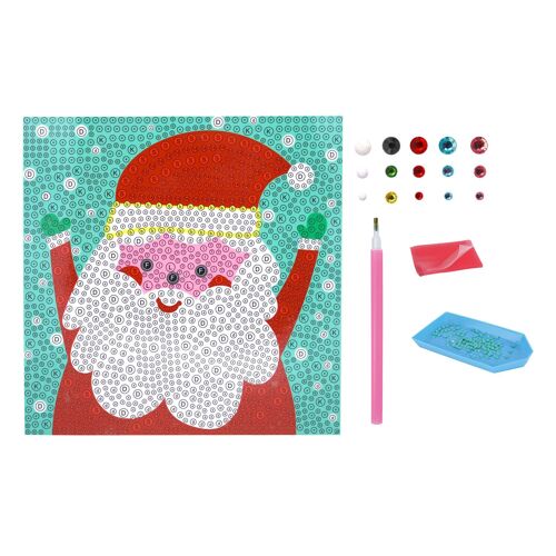 Diamond Painting Strass Père Noël 15 Cm