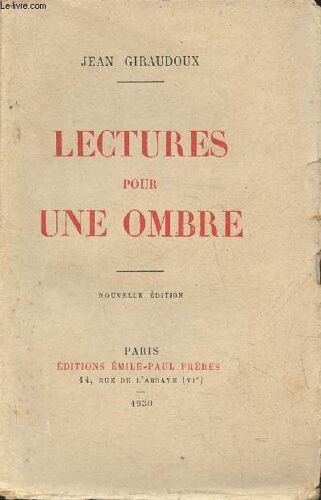 Lectures Pour Une Ombre