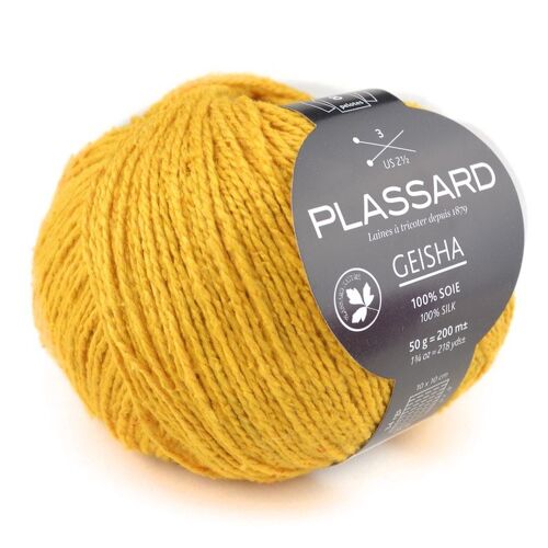 Fil D'été Tricot Et Crochet Geisha 44 Jaune 100% Soie