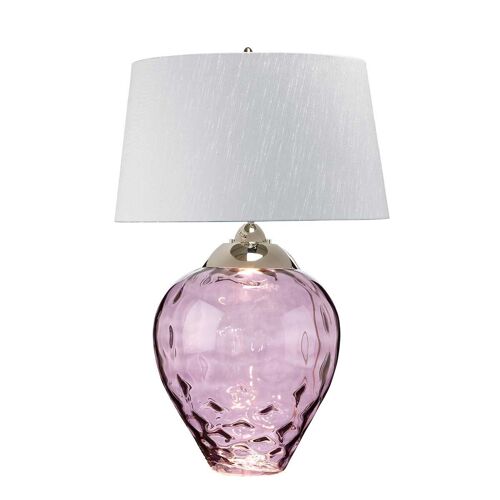 Lampe De Table En Verre Soufflé, Prune H: 78cm