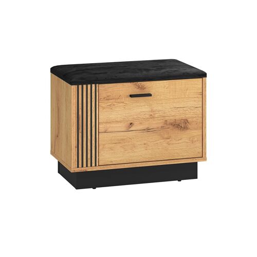 Banc meuble à chaussures 1 porte stratifiés beige