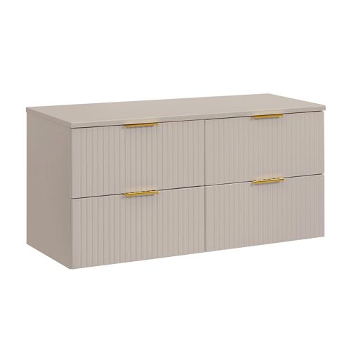 Meuble sous-vasque stratifiés beige