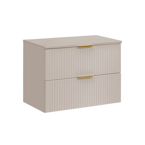 Meuble sous-vasque plan de toilette stratifiés beige