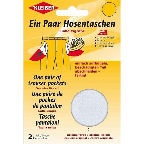 Kleiber Poche De Remplacement De Pantalon Paire Blanc