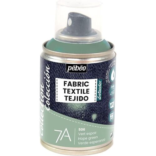 Pébéo Peinture En Spray 7a - 100ml Spécial Textiles Naturels Et Synthétiques Vert Espoir