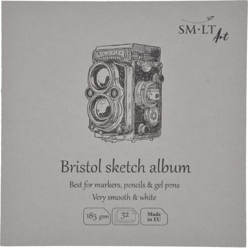 Livre De Dessin Carré 180° Papier Bristol 32 Feuilles 182 Gsm