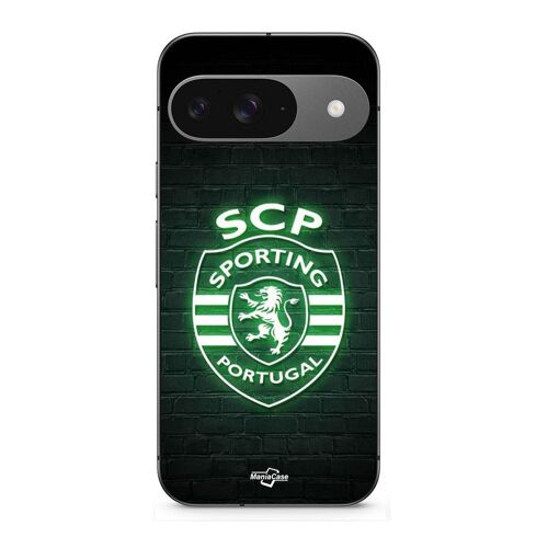 Coque Google Pixel 9 Scp Sporting Portugal Lumineux Fond Noir