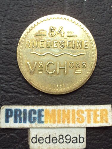 Jeton  : 54 Rue De Seine . Vs -C H Ons . E. Katz .(Laiton)