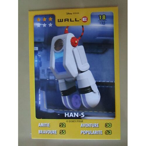 Carte Disney Pixar Auchan 18/135 - Han-S (Wall.E)
