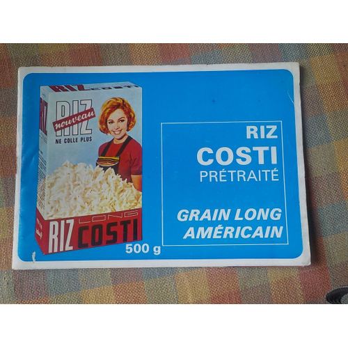 Plaquette Avec Recettes Riz Costi