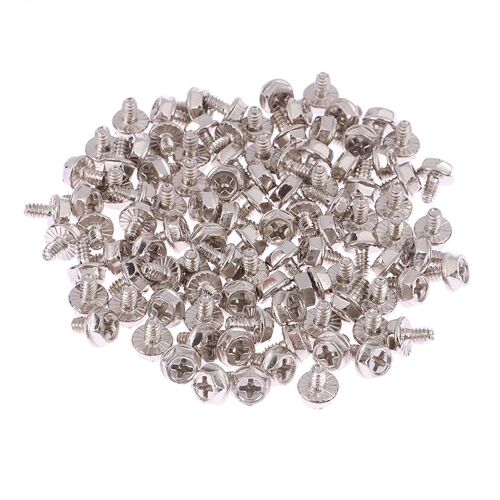 100pcs Dentée Hex 6/32 Ordinateur PC Cas Disque Dur Carte Mère Vis De Montage Pour Carte Mère PC Cas CD-ROM Disque Dur
