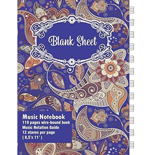 Blank Sheet Music Notebook Guitar: Blank Sheet Music Notebook Keep Calm And Make Music/Ank Sheet Music Notebook | Notebook For Musicians | Music Composition Notebook | Song Writing Journal | Staff Pap