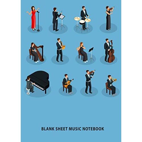 Blank Sheet Music Notebook: Blank Sheet Music Notebook. Manuscript Paper. 100 Pages. A4 Format. 10 Standard Staves Per Page With The Bass Clef