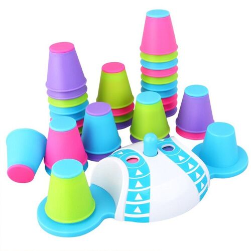 Gobelets Empilables, Jeu Pour Améliorer La Concentration, Jeux De Table D'Interaction Logique, Entraînement Éducatif, Jouet Puzzle Pour Enfants