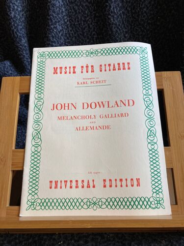 John Dowland Melancholy Galliard Allemande Partition Guitare Universal Ue 12472