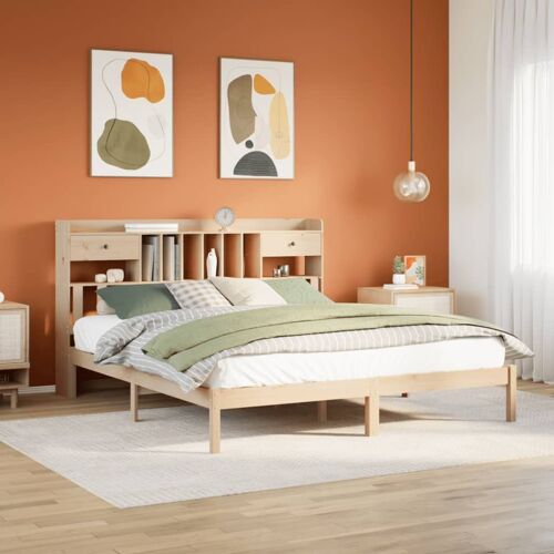 vidaXL Lit bibliothèque sans matelas 180x200 cm bois massif de pin