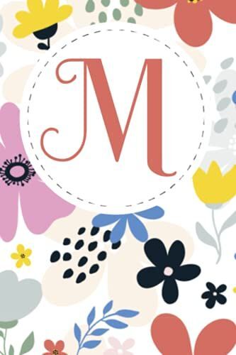 Initial M Flower Journal For Writing | Girls Journal | 100 Page Journal (Initial Journals For Girls Writing)